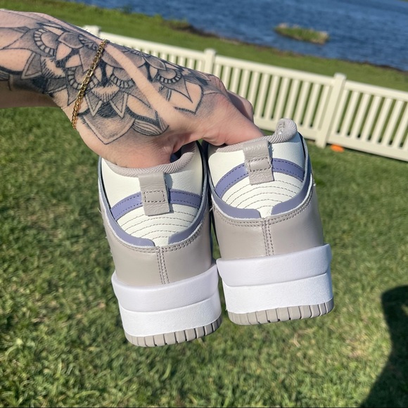 NIKE DUNK HIGH WHITE PURPLE - Picture 3 of 4